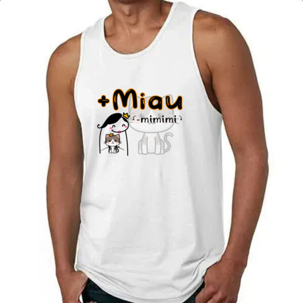 Camiseta Regata Mais miau e menos mimimi - Imagem 4