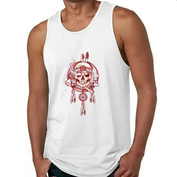 Camiseta Regata Mandala Caveira Indigena - Imagem 4