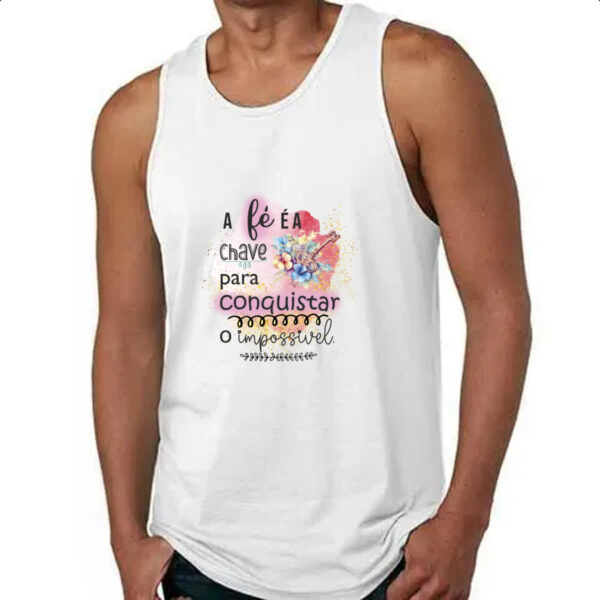 Camiseta Regata A fe e a chave - Imagem 4