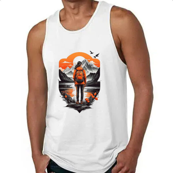 Camiseta Regata Mochileira aventureira montanhas - Imagem 4