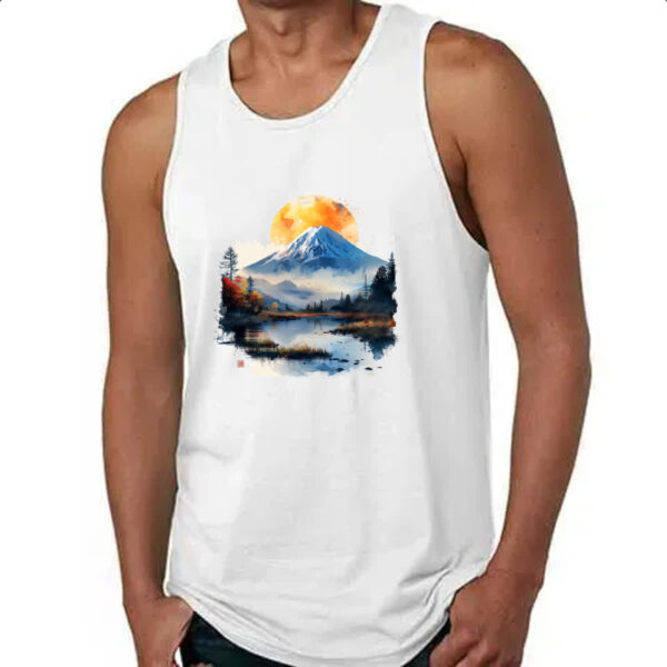 Camiseta Regata Monte Fugi watercolor - Imagem 4