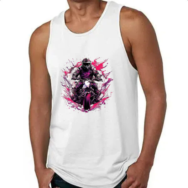 Camiseta Regata Moto Rider Splash Art - Imagem 4