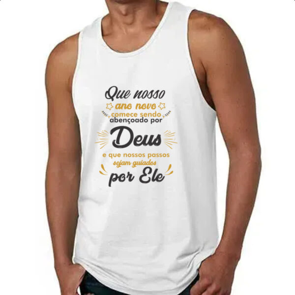 Camiseta Regata Ano novo comandado por Deus - Imagem 4