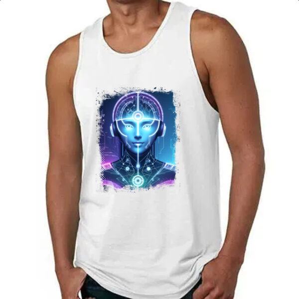 Camiseta Regata Mulher Cerebro IA - Imagem 4