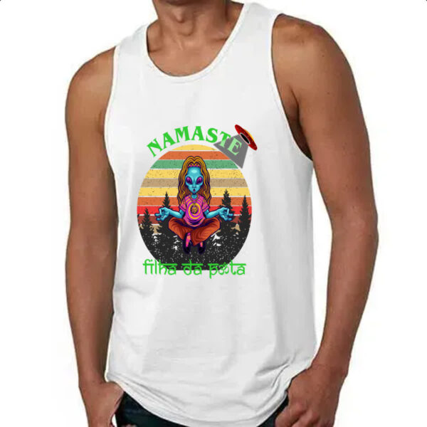 Camiseta Regata Namaste Filha da p - Imagem 4