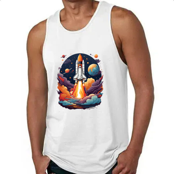Camiseta Regata Nave Espacial em lancamento - Imagem 4