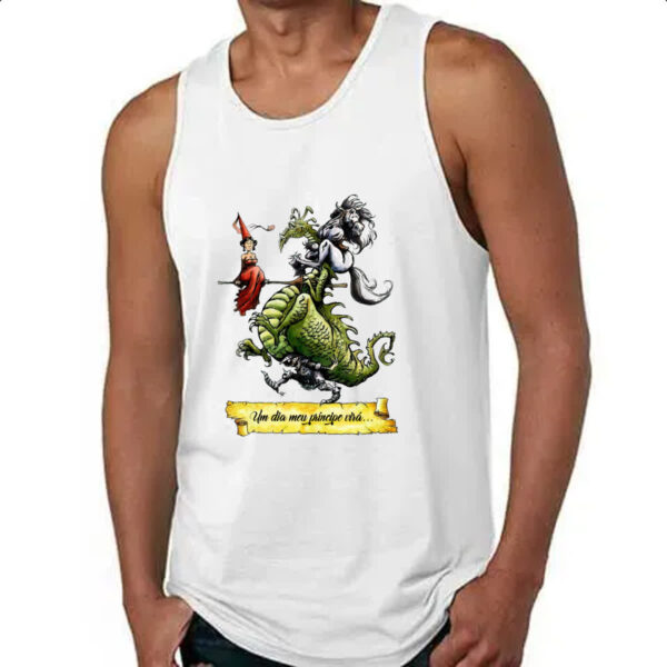 Camiseta Regata Um dia meu principe vira - Imagem 4