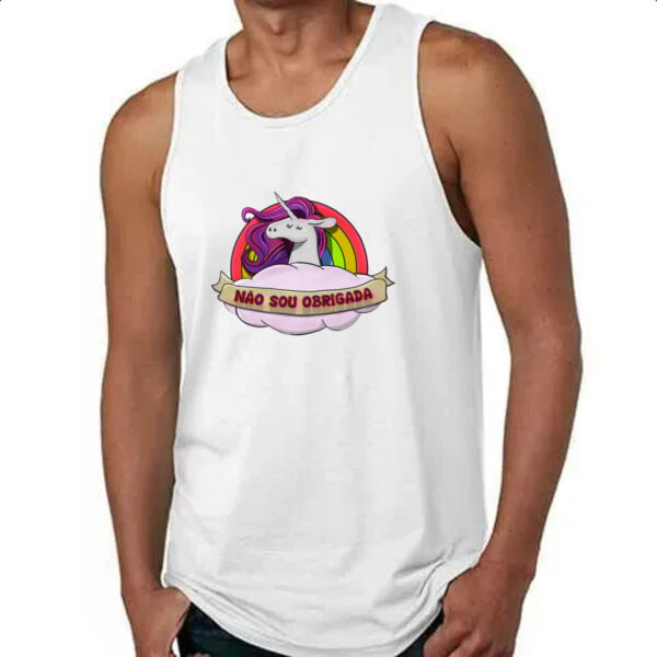 Camiseta Regata Unicornio nao sou obrigada - Imagem 4