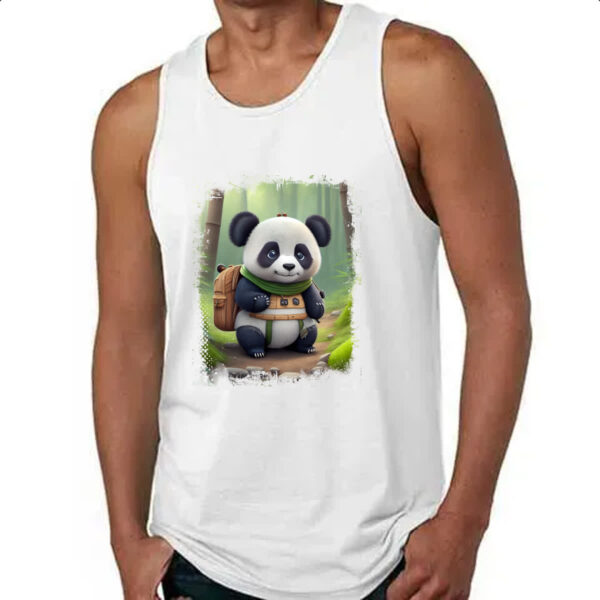 Camiseta Regata Urso panda aventureiro - Imagem 4