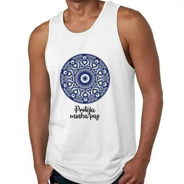 Camiseta Regata Olho grego proteja minha paz - Imagem 4