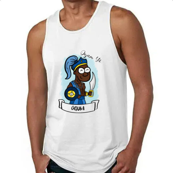Camiseta Regata Orixas Cartoon Ogum Ie - Image 4