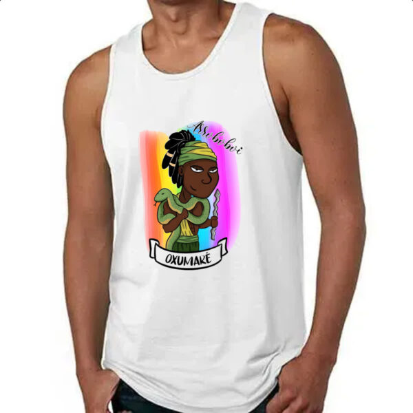 Camiseta Regata Orixas Cartoon Oxumare Arrobohvi - Imagem 4