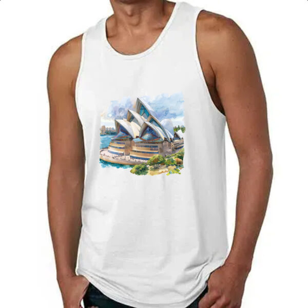 Camiseta Regata Opera de Sydney watercolor - Imagem 4