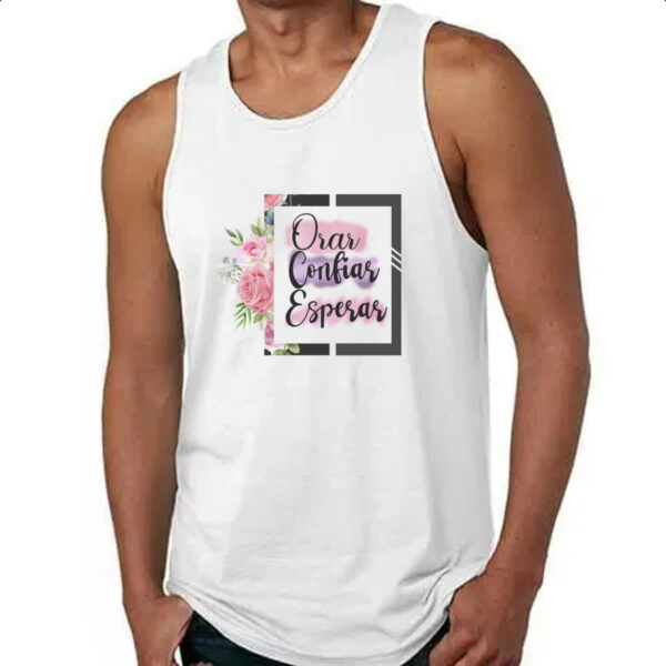 Camiseta Regata Orar Confiar Esperar - Imagem 4