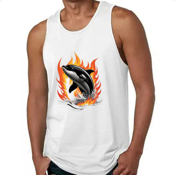 Camiseta Regata Orca ataque elementos de fogo - Imagem 4