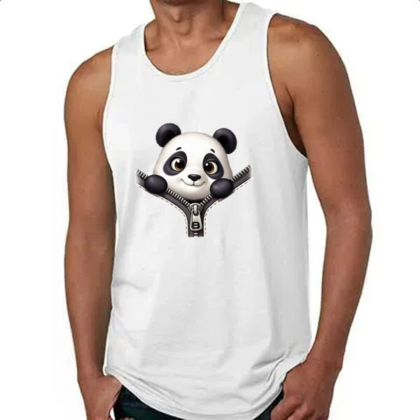 Camiseta Regata Panda no ziper - Imagem 4