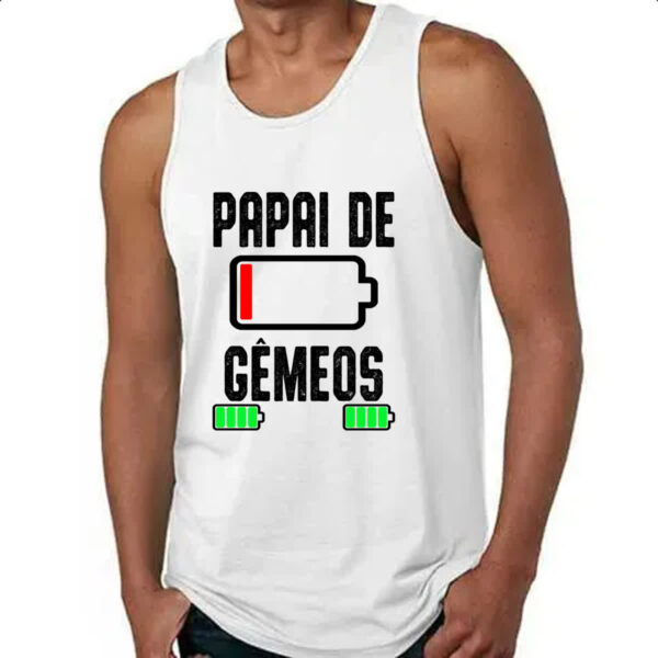Camiseta Regata Papai de gemeos - Imagem 4