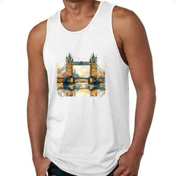 Camiseta Regata Ponte de Londres watercolor - Imagem 4