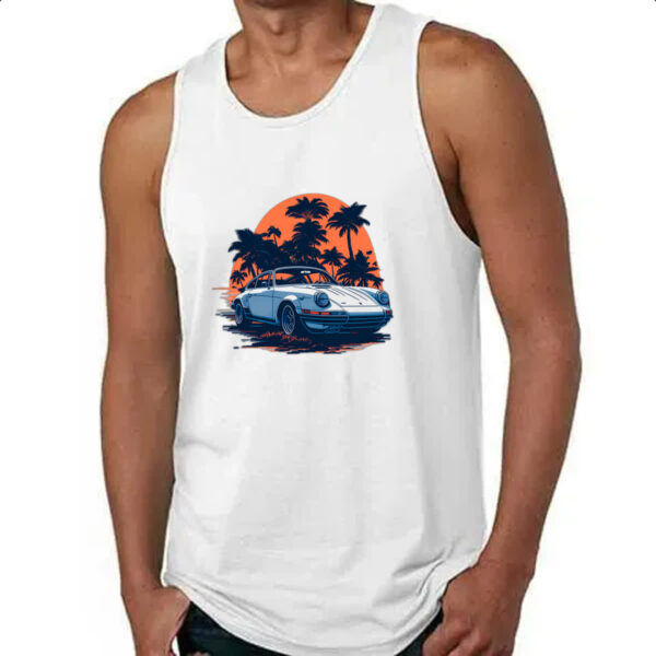 Camiseta Regata Porsche Branco Sunset - Imagem 4