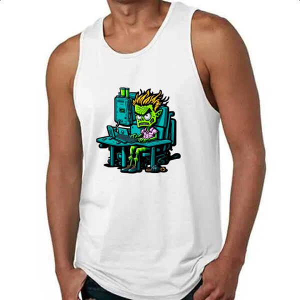Camiseta Regata Programador Escravo Zumbi - Imagem 4