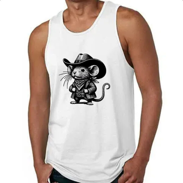 Camiseta Regata Rato cowboy grafite arte - Imagem 4