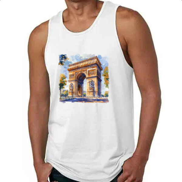 Camiseta Regata Arco do triunfo watercolor - Imagem 4