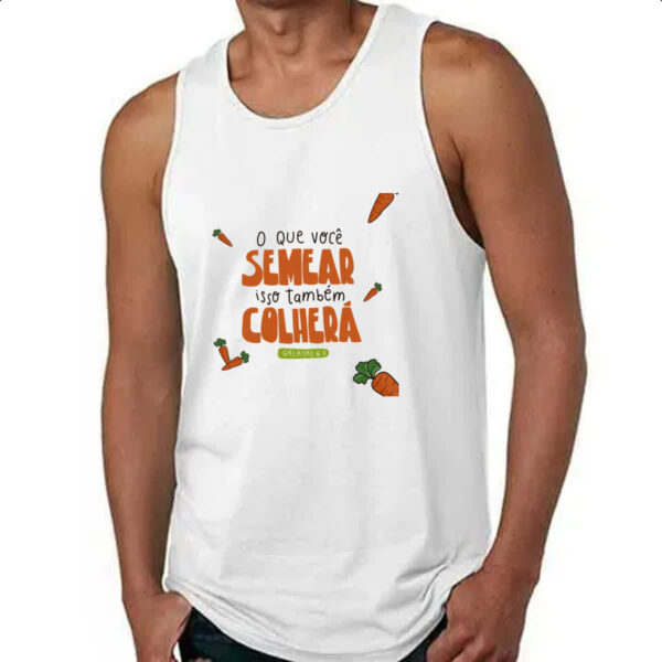 Camiseta Regata Religioso semear e colher - Imagem 4