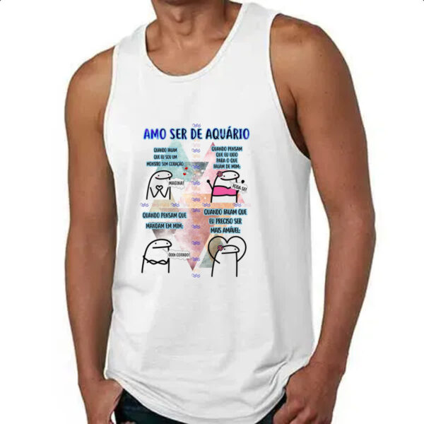 Camiseta Regata Signo Amo ser de Aquario - Imagem 4