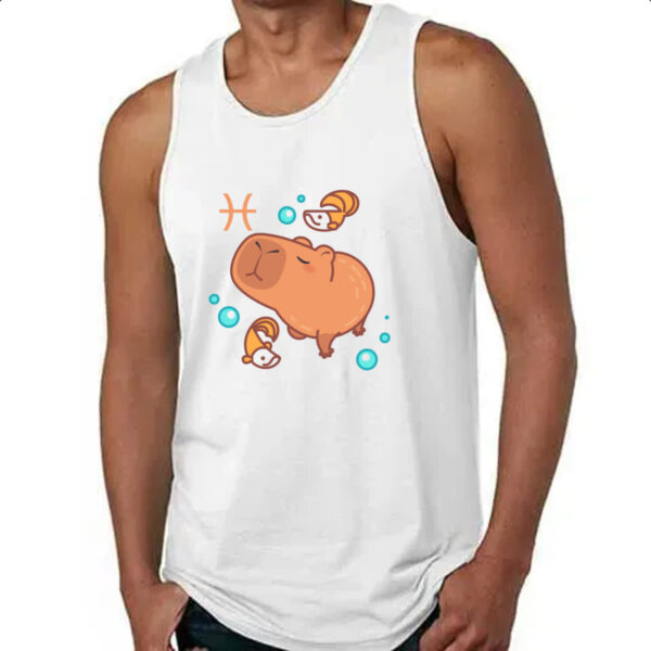 Camiseta Regata Signo Capivara Peixes - Imagem 4