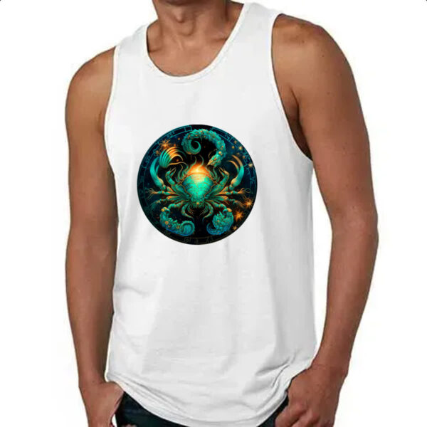 Camiseta Regata Signo de cancer logo de luxo - Imagem 4