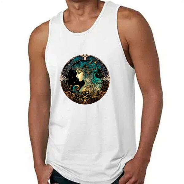 Camiseta Regata Signo de virgem logo de luxo - Imagem 4