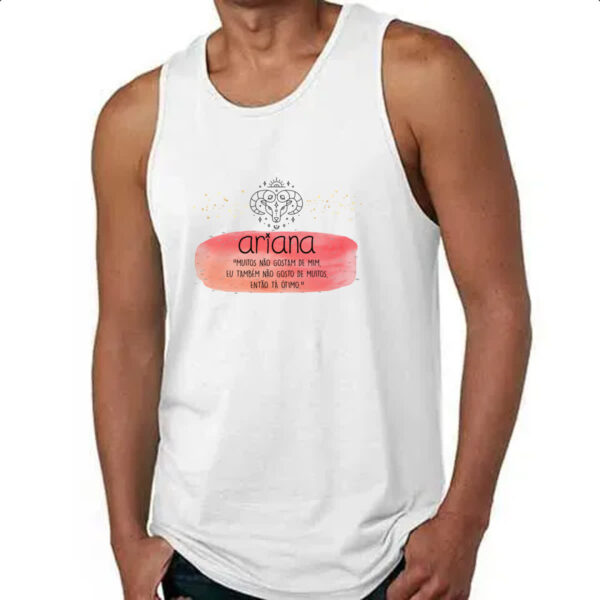 Camiseta Regata Signo sincero Aries - Imagem 4