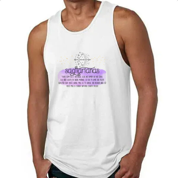Camiseta Regata Signo sincero Sagitario - Imagem 4