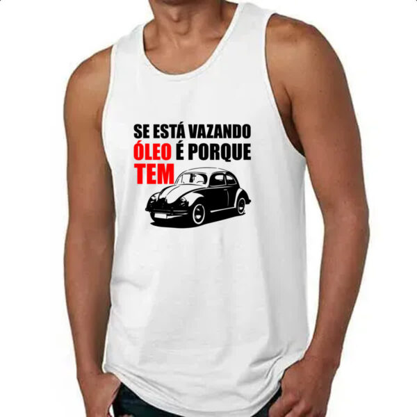 Camiseta Regata Se esta vazando oleo e porque tem - Imagem 4