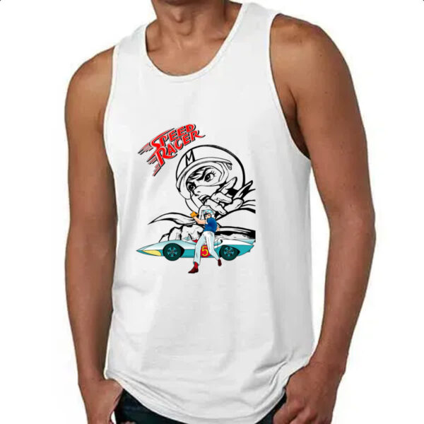 Camiseta Regata Speed Racer logo e grafite - Imagem 4
