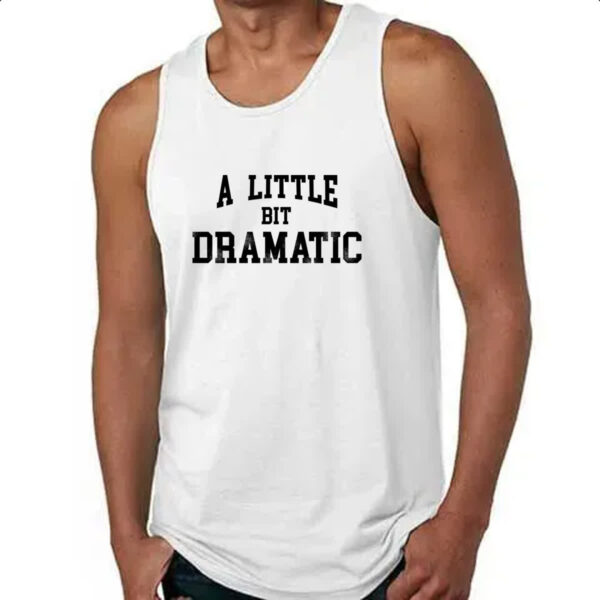 Camiseta Regata A little bit dramatic preta - Imagem 4