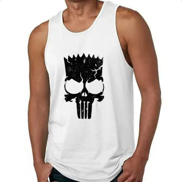 Camiseta Regata Bart Punisher Justiceiro Simbolo - Imagem 4