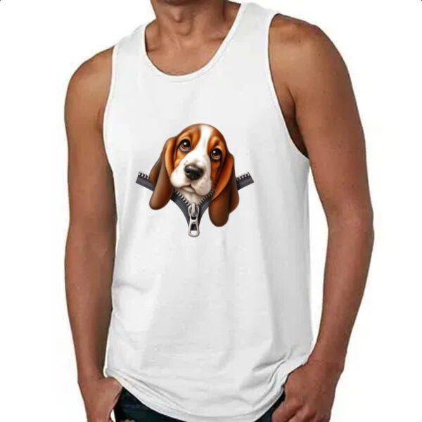 Camiseta Regata Basset Hound no Ziper - Imagem 4