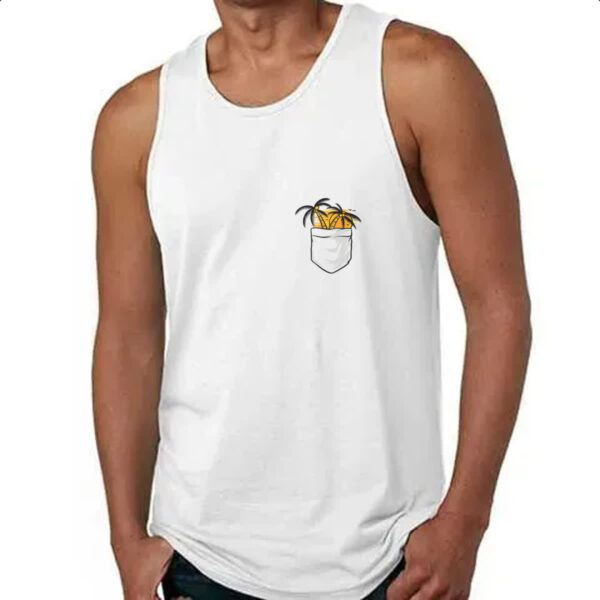Camiseta Regata Bolso com coqueiro sunset - Imagem 4