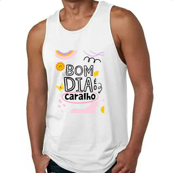 Camiseta Regata Bom dia e o c - Imagem 4