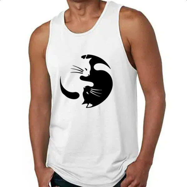 Camiseta Regata Yin e Yang Cats - Imagem 4
