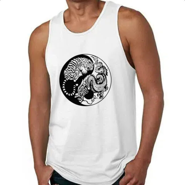 Camiseta Regata Yin e Yang Dragao e Tigre - Imagem 4