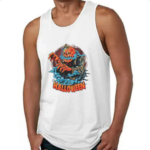 Camiseta Regata Halloween Pumpkin Nevoeiro - Imagem 4