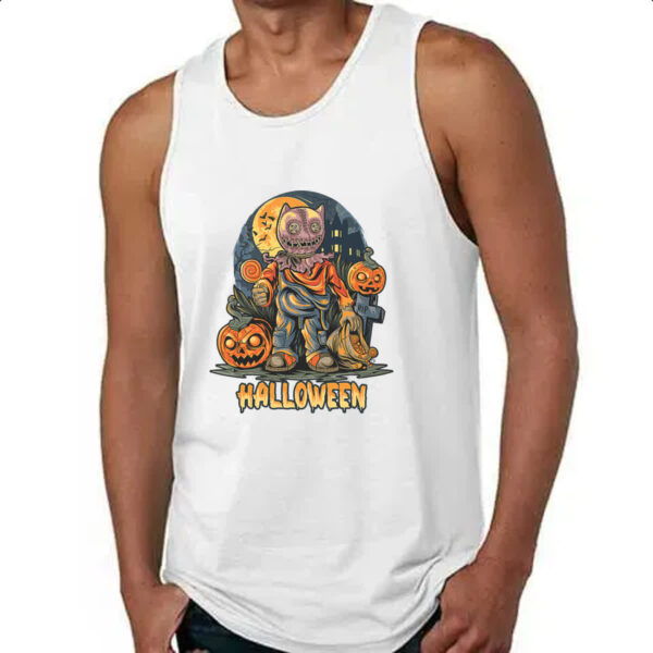 Camiseta Regata Halloween pumpkin cemiterio - Imagem 4