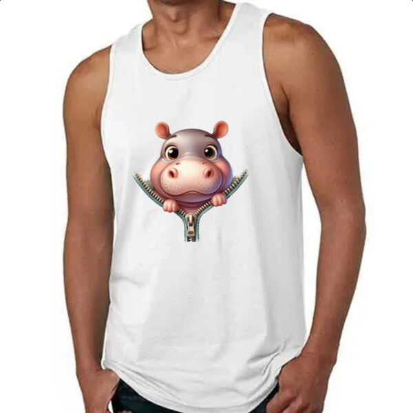 Camiseta Regata Hipopotamo no ziper - Imagem 4
