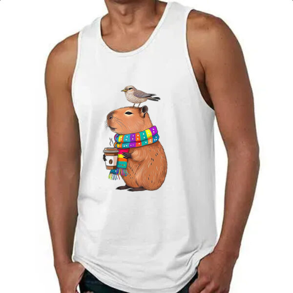 Camiseta Regata Capivara de boas com cafe - Imagem 4
