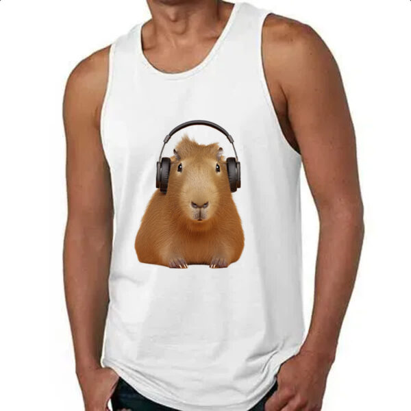 Camiseta Regata Capivara headfone - Imagem 4