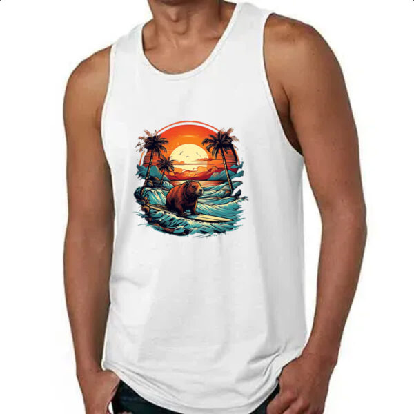 Camiseta Regata Capivara Surf Sunset - Imagem 4