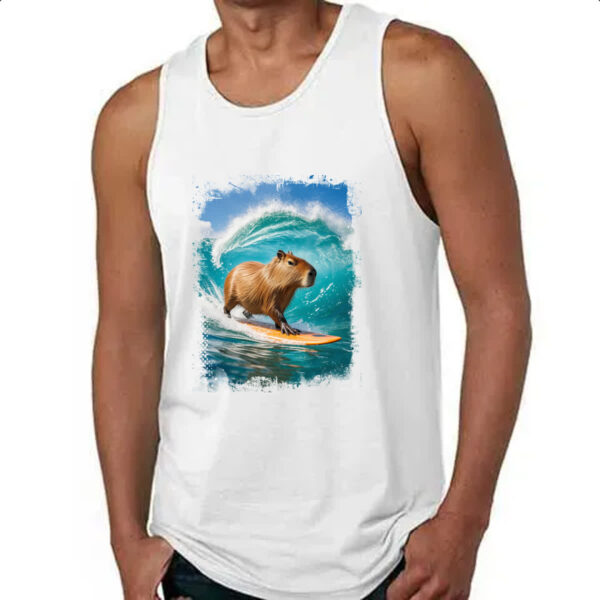 Camiseta Regata Capivara surfando no Hawaii - Image 4