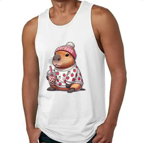 Camiseta Regata Capivara tomando milk shake - Imagem 4